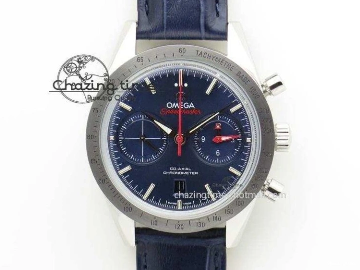 0412 Seamaster Pro Chrono SS RG OM Best Edition Blue Ceramic Blue Dial On SS RG Bracelet A Snug 8129